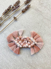 Load image into Gallery viewer, &quot;Cypress&quot; Tie-Dye Macrame Bow (Clip)
