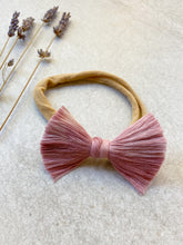 Load image into Gallery viewer, &quot;Daisy&quot; Tie-Dye Macrame Bow (Headband)
