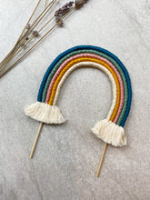 Load image into Gallery viewer, The &quot;Brooke” Macrame Rainbow Cake Topper
