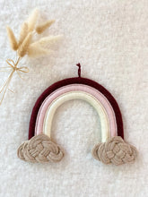 Load image into Gallery viewer, Cloud Macrame Rainbow Wall Hanging
