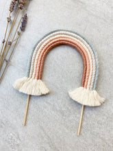 Load image into Gallery viewer, The &quot;Ava&quot; Macrame Rainbow Cake Topper

